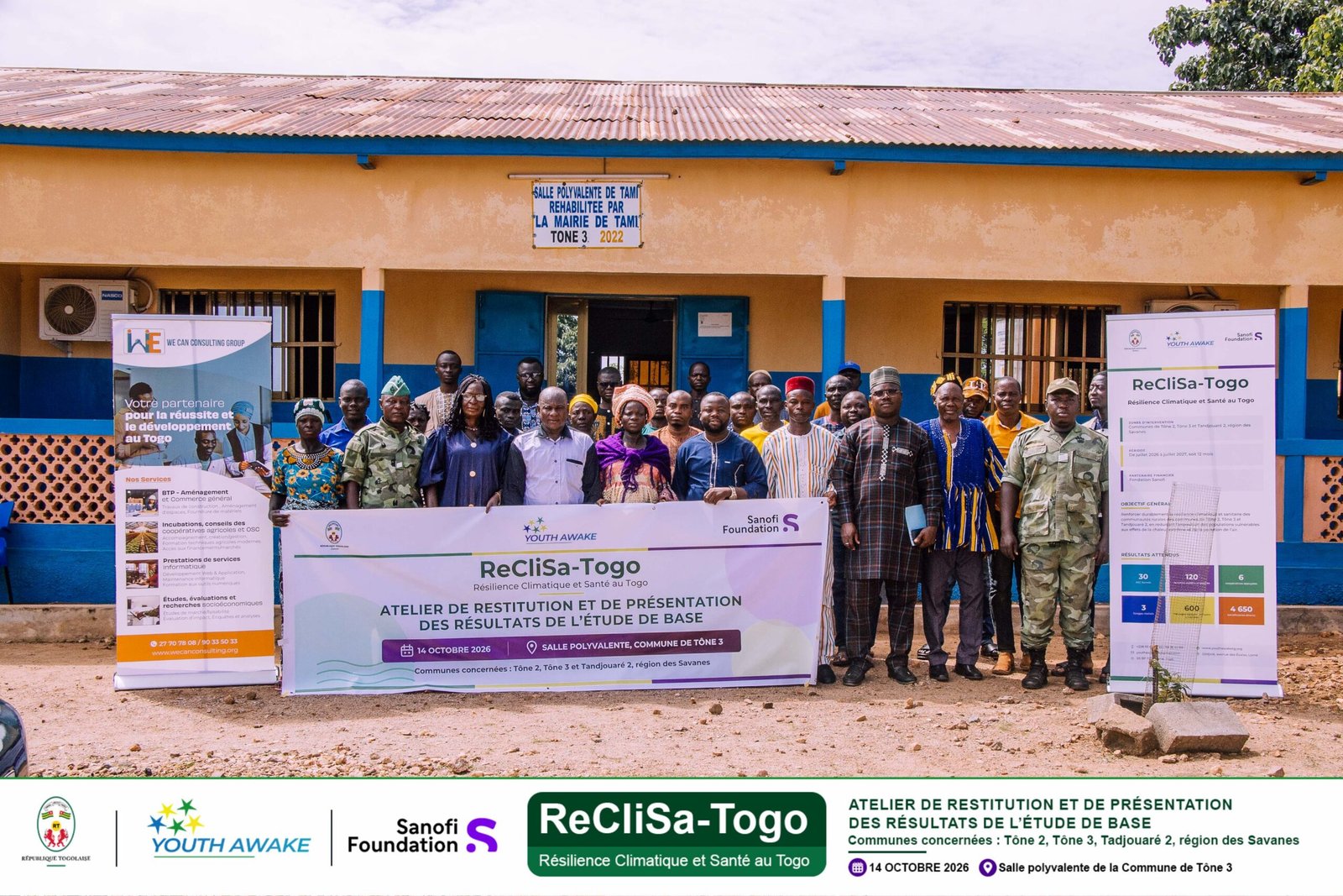 CLIMAT ET SANTÉ : YOUTH AWAKE MOBILISE LES ACTEURS LOCAUX AUTOUR DES RÉSULTATS DE L’ÉTUDE DE RÉFÉRENCE DU PROJET ReCliSa-Togo